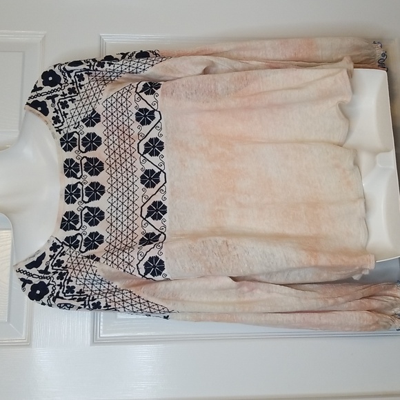 Free People Long Sleeve Embroidered Shirt - Picture 3 of 11